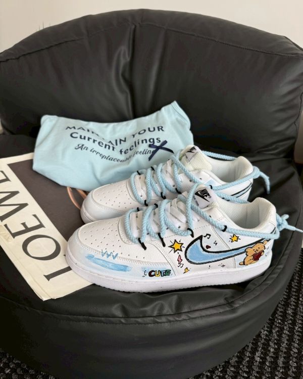 【訂製款】Nike Court Vision1小熊塗鴉日記 - 女款 