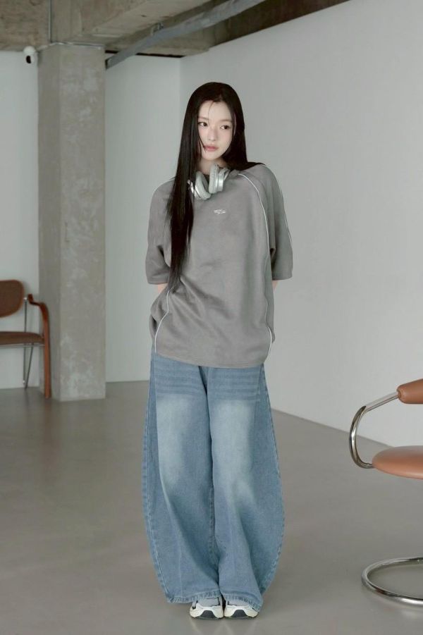 【現貨】銀膠圖標織帶麂皮短Tee 