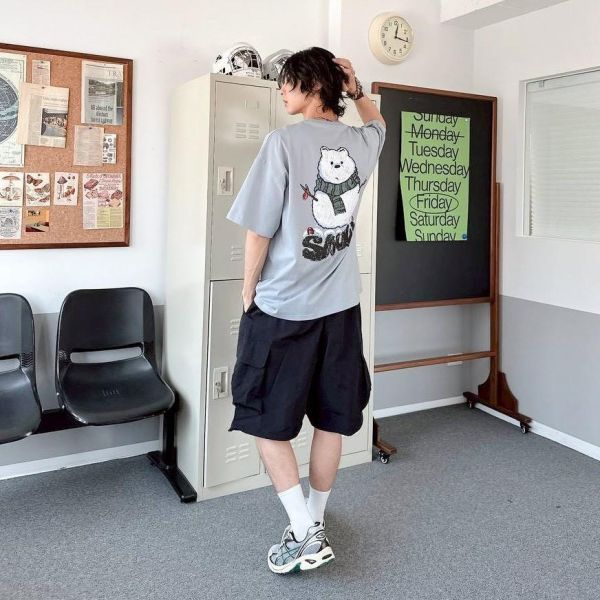 【現貨】SNOW熊熊雪人塗鴉感印花短Tee 