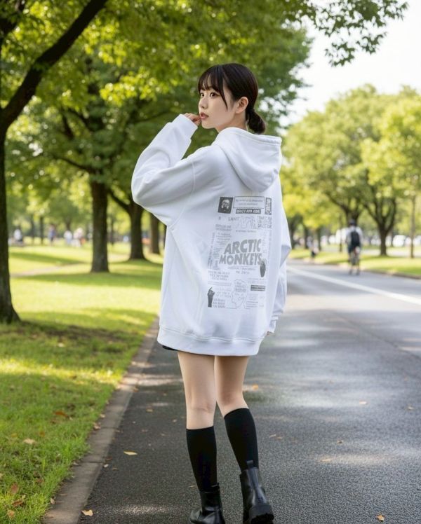 【現貨】搖滾電音刷毛帽Tee 