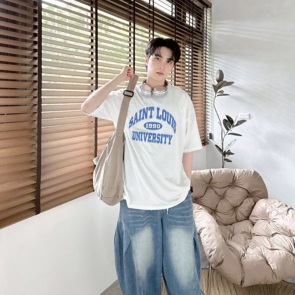 SAINT LOUIS 波點文字Tee 