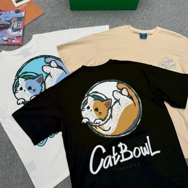 【現貨】CAT BOWL貓咪水缸印花短Tee 