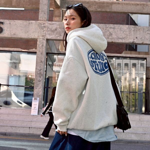 CROSS卡通泡泡字圓標刷毛帽Tee 