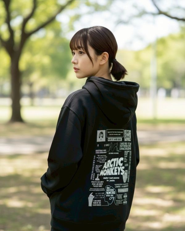 【現貨】搖滾電音刷毛帽Tee 