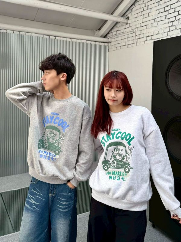 STAYCOOL 插圖刷毛大學Tee 