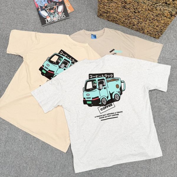 【現貨】日文咖啡卡車印花短Tee 