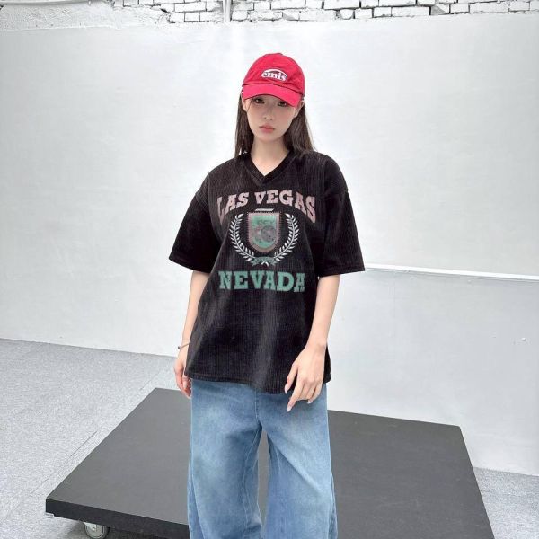 【現貨】LAS VEGAS剝落感印花短Tee 