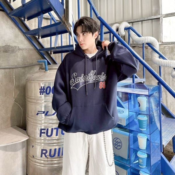 Saintlauis 86貼布刺繡刷毛帽Tee 