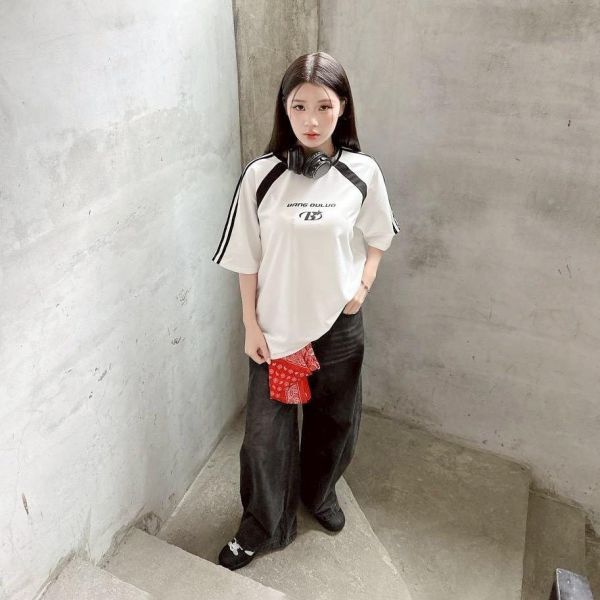 【現貨】BANG OUILUO拼接短Tee 