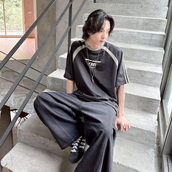 【現貨】BANG OUILUO拼接短Tee 