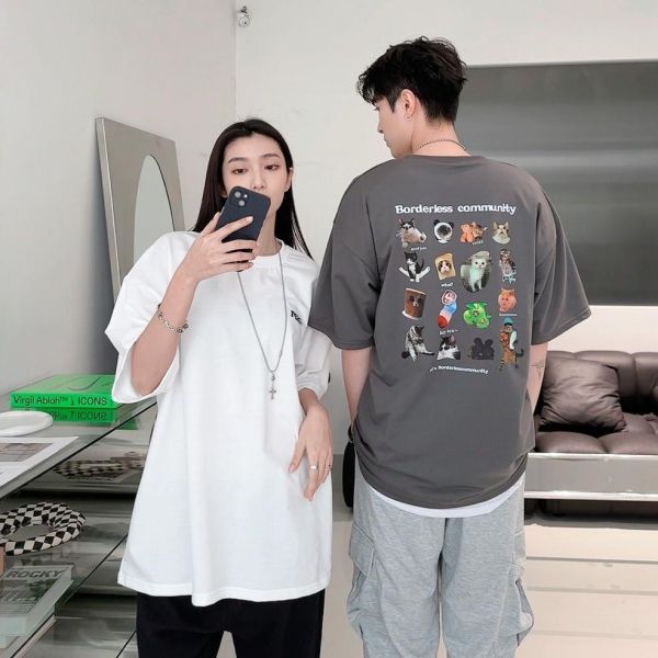 【現貨】超Q滿版貓咪貼圖短Tee 