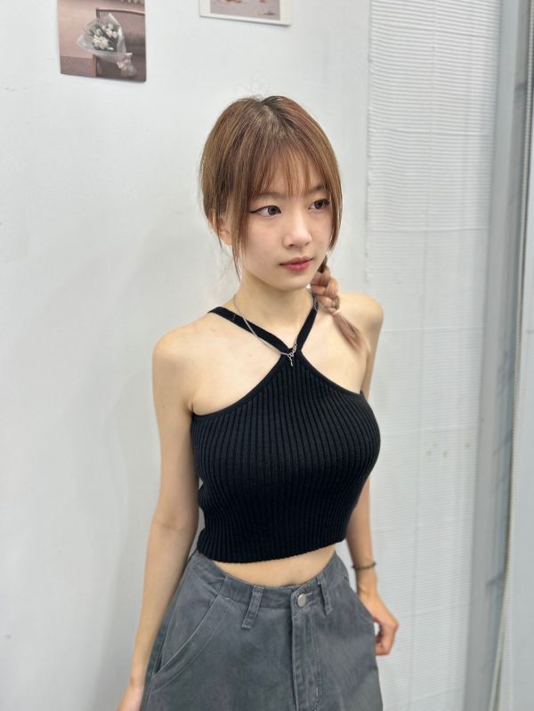 【現貨】削肩針織背心 