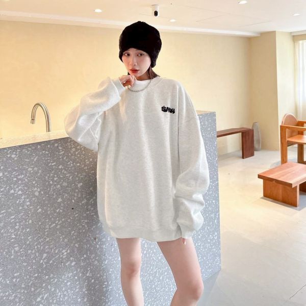 SNOW雪人插畫感刷毛大學Tee 