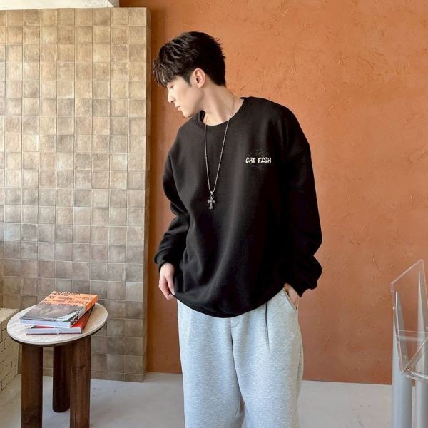 catfish塗鴉感刷毛大學Tee 