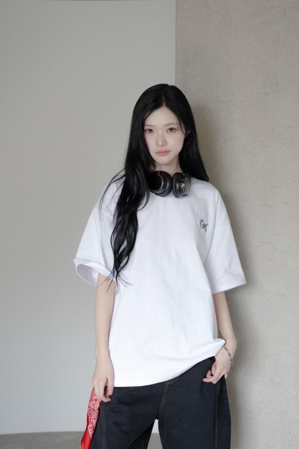 concept Y2K尖刺印花短Tee 