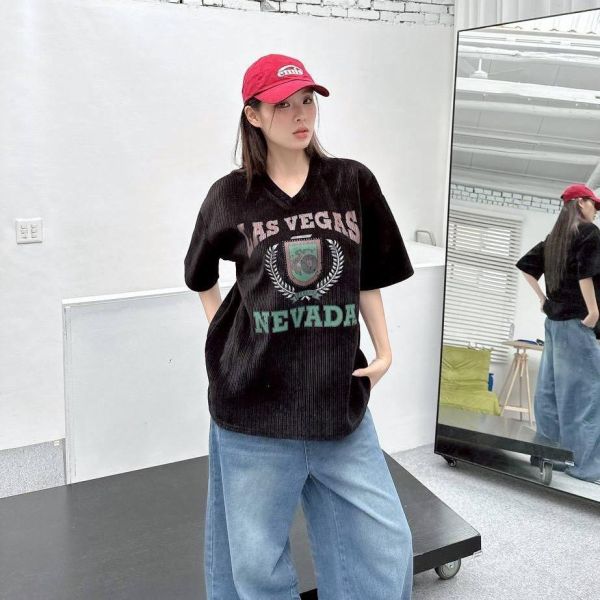 【現貨】LAS VEGAS剝落感印花短Tee 