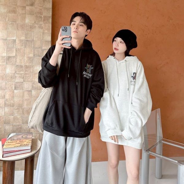 炫彩反光耿鬼印花刷毛帽Tee 