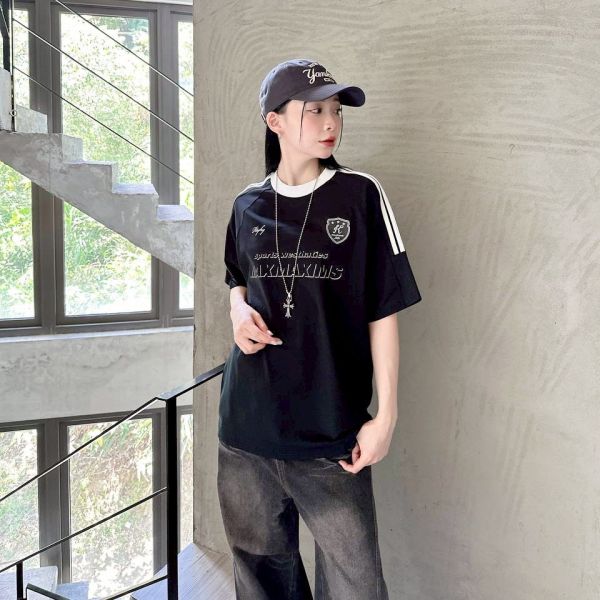 【SORONA®現貨】織帶立體字母印花涼感Tee 