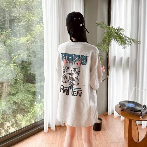 【現貨】ramen拉麵貓咪印花短Tee 