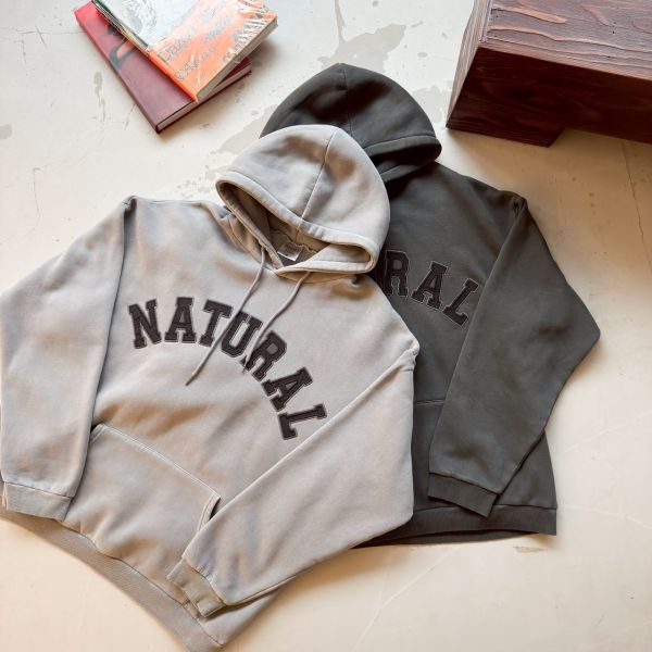 NATURAL貼布繡水洗帽Tee 