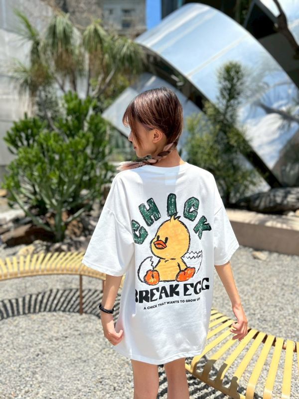 【現貨】CHICK蛋殼鴨塗鴉感Tee 
