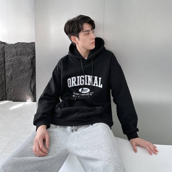 電繡ORIGINAL美式刷毛帽Tee 