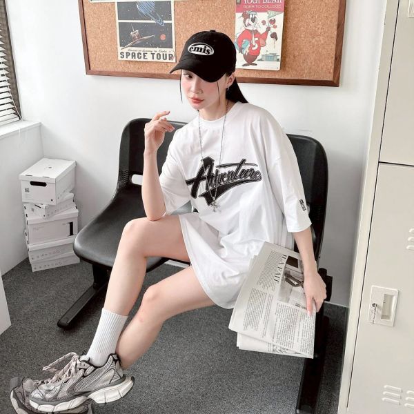 【SORONA®現貨】美式撞色車線貼布涼感Tee 