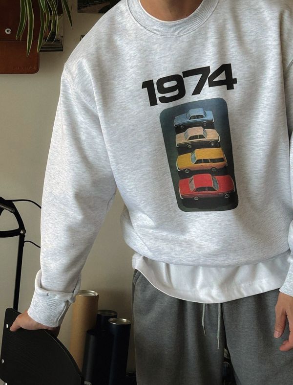 【現貨】美式1974復古車牛奶絨大學Tee 