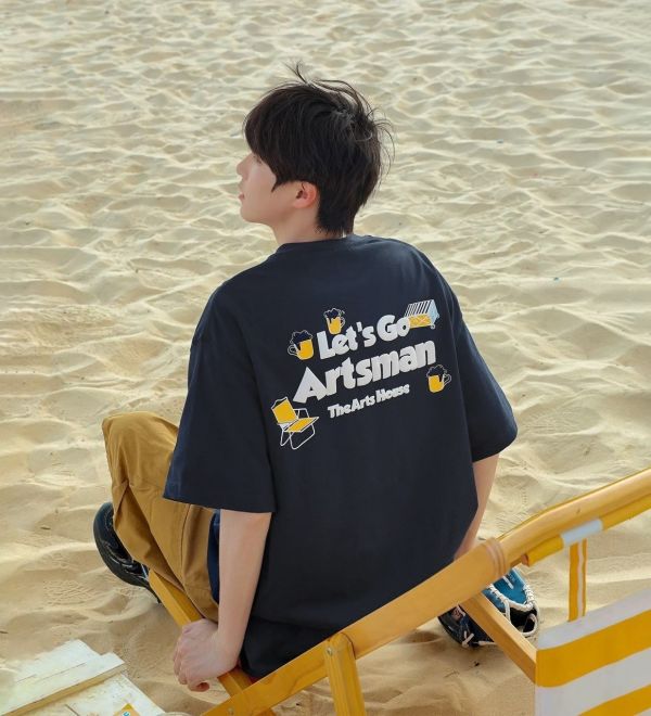 發泡啤酒露營短Tee 