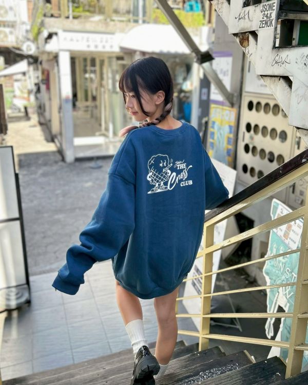 【現貨+預購】爆米花先生抽菸印花刷毛大學Tee 