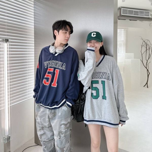 VIRGINIA 51V領撞色棒球大學Tee 