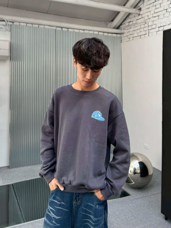 LA棒球帽刷毛大學Tee 