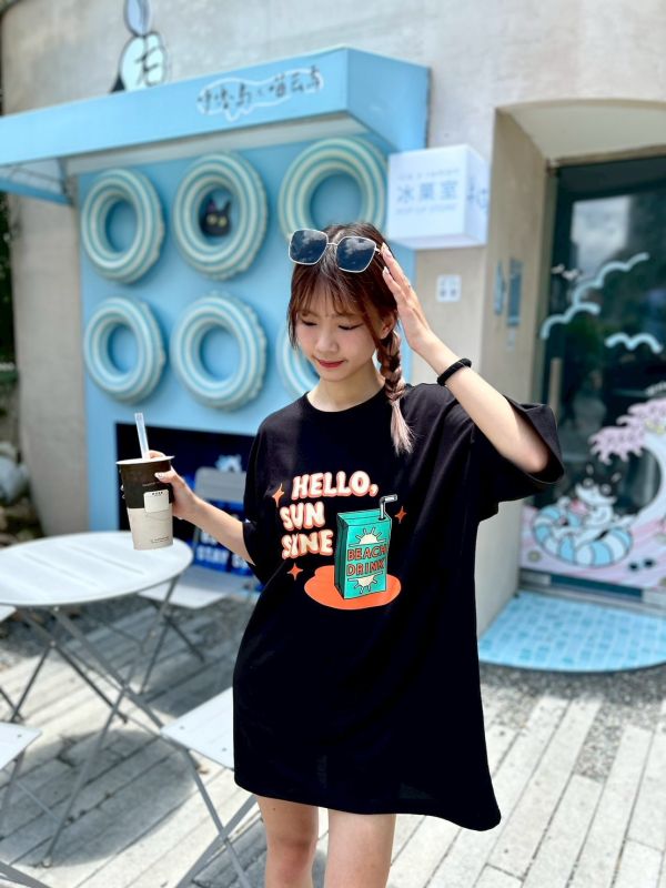 【現貨】沙灘飲料印花Tee 