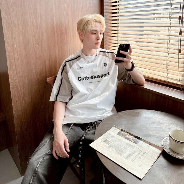 【SORONA®現貨】賽車風拼接涼感Tee 