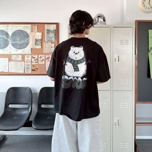 【現貨】SNOW熊熊雪人塗鴉感印花短Tee 