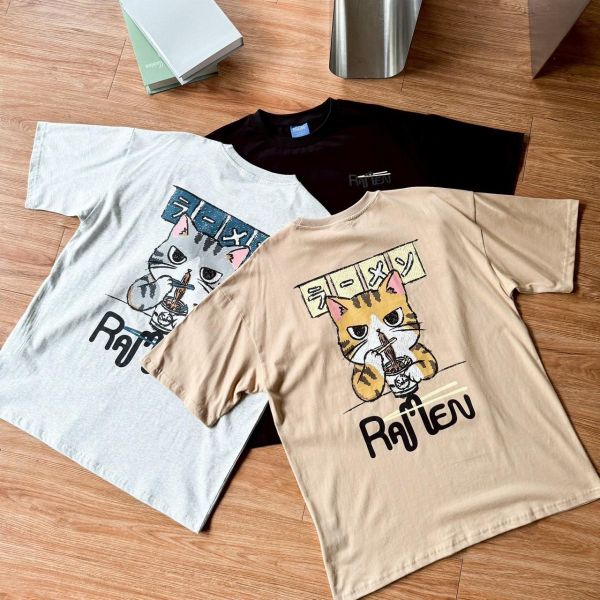 【現貨】ramen拉麵貓咪印花短Tee 