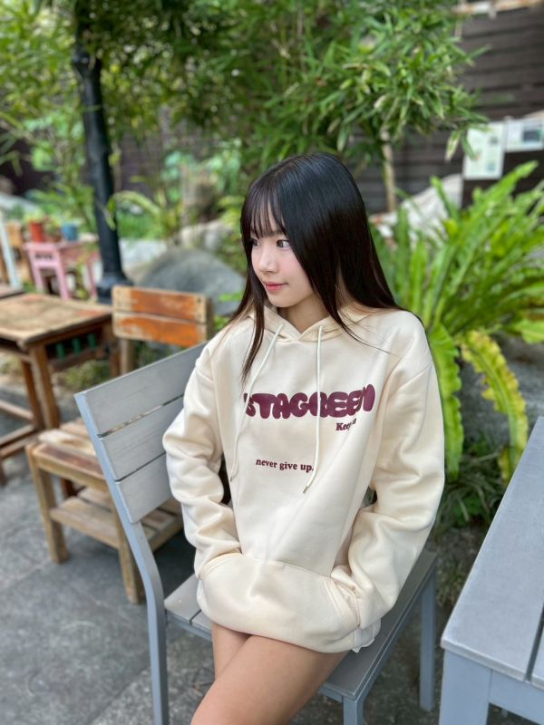 【現貨】STAGREEN英字刷毛帽Tee 