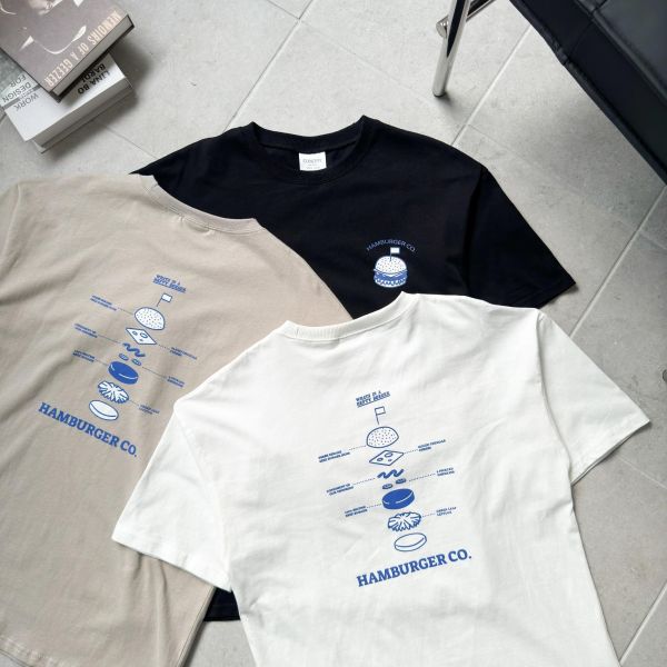 【現貨】漢堡分解印花短Tee 