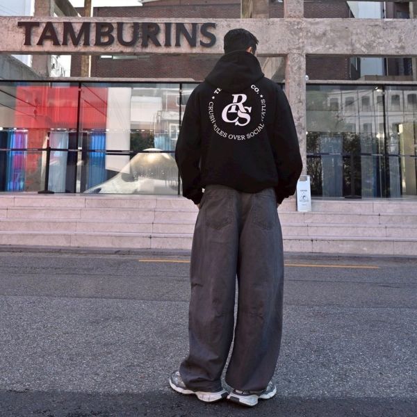 CRS圓環刺繡寬短刷毛帽Tee 