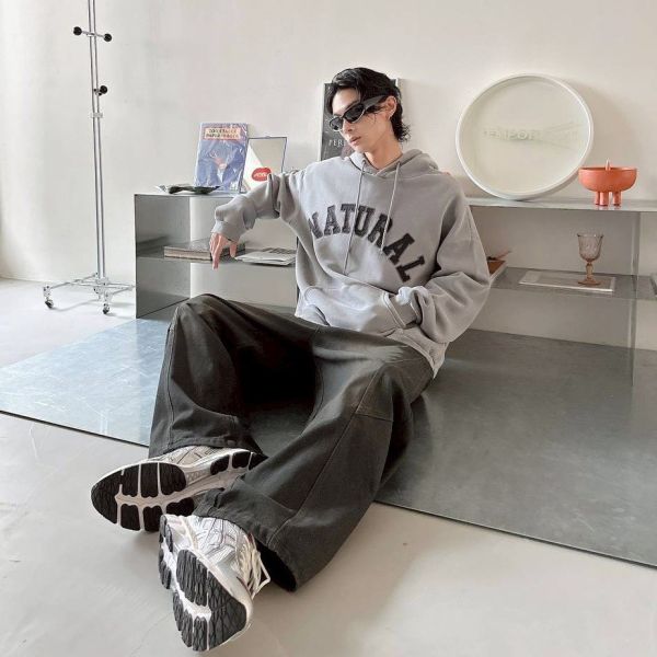 NATURAL貼布繡水洗帽Tee 