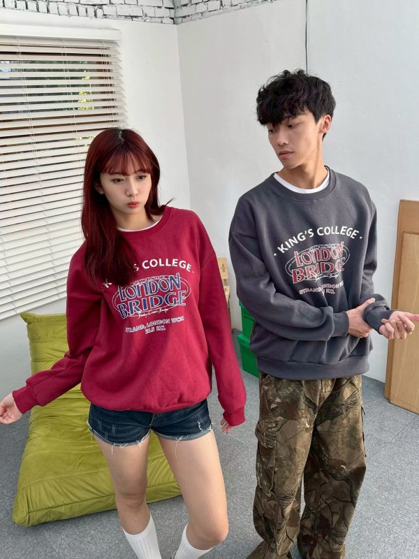 倫敦橋印花刷毛大學Tee 