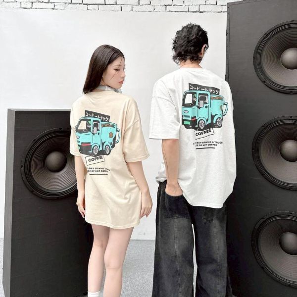 【現貨】日文咖啡卡車印花短Tee 