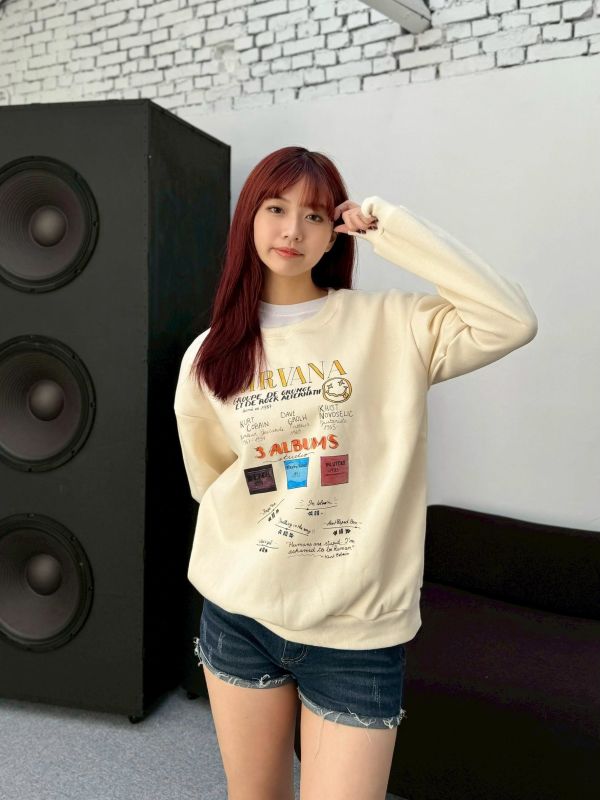 NIRVANA筆記刷毛大學Tee 