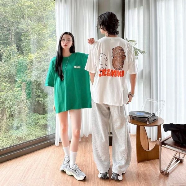 【現貨】 cranky狗狗與熊熊插畫短Tee 