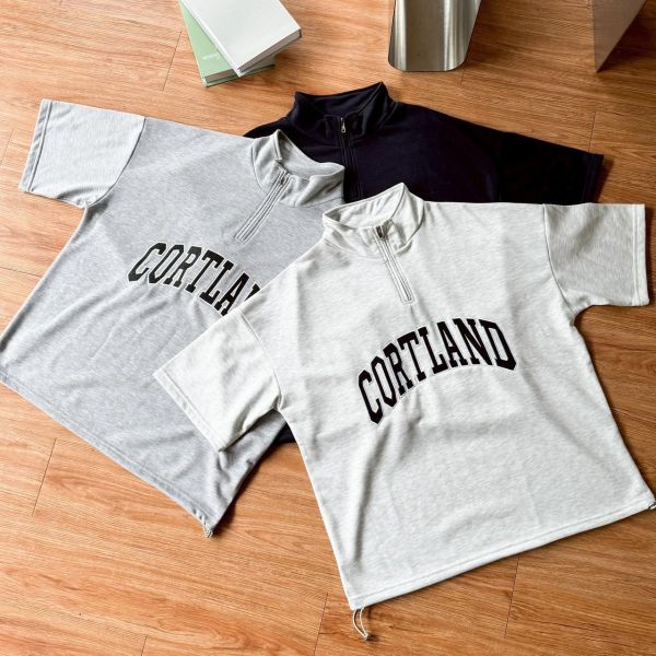 CORTLAND立領刺繡休閒衛衣 