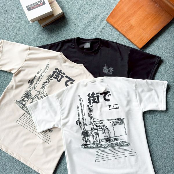 【現貨】日式線條街頭插畫Tee 