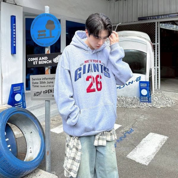 GIANTS 26刺繡刷毛帽Tee 