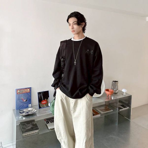 DRY CAT曬衣貓印花刷毛大學Tee 