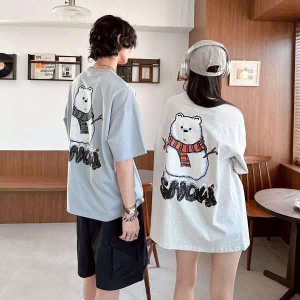 【現貨】SNOW熊熊雪人塗鴉感印花短Tee 