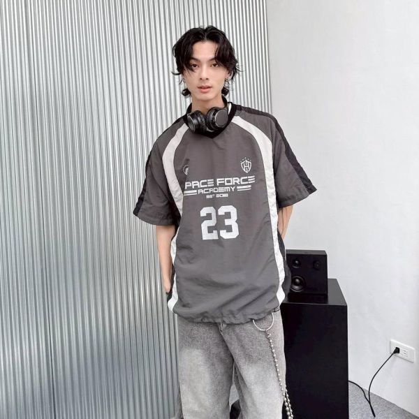 【現貨】space force 23撞色肩袖束口風衣 